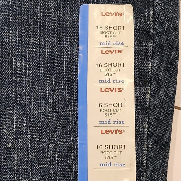 Levi's 515 Bootcut Midrise Medium Wash Jeans Size 16 Short - Picture 10 of 12